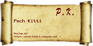 Pech Kitti névjegykártya